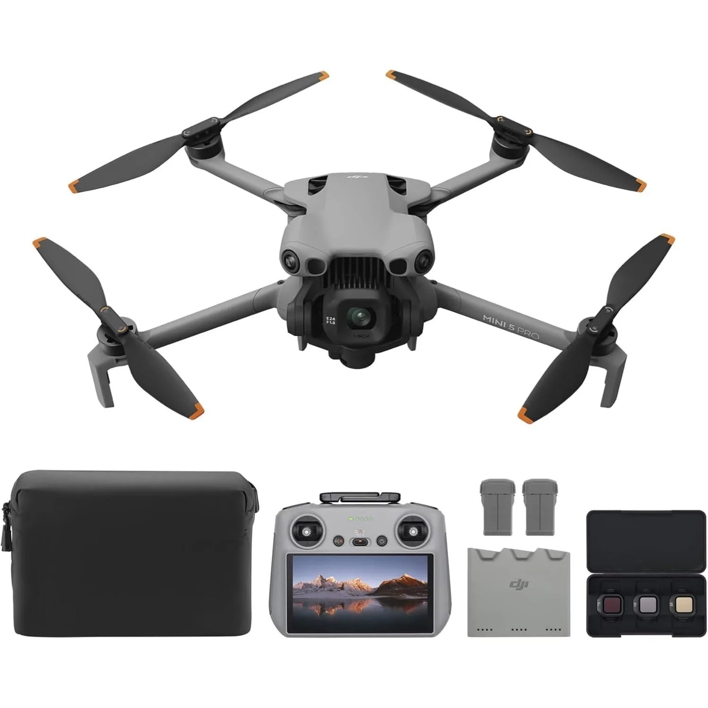 DJI Mini 5 Pro Fly More Combo with DJI RC 2 – 4K Drone, 1-Inch CMOS, 3 Batteries, Omnidirectional Obstacle Sensing
