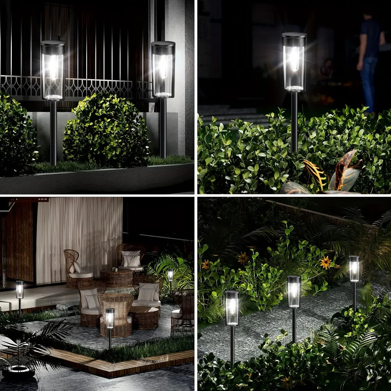 SUPER BRIGHT Solar Pathway Lights Outdoor, 8 Pack Solar Lights Outdoor, Auto On/Off, IP65 Waterproof Solar Garden Lights Solar Powered Landscape Lighting for Yard Patio Walkway Driveway Pathway
