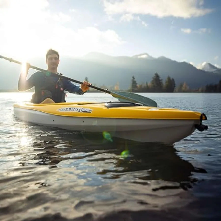 10ft Lightweight Sit-in Recreational Kayak for Outdoor Water Sports - Maxim 100X - Durable Material - Black Design - Ideal for fun