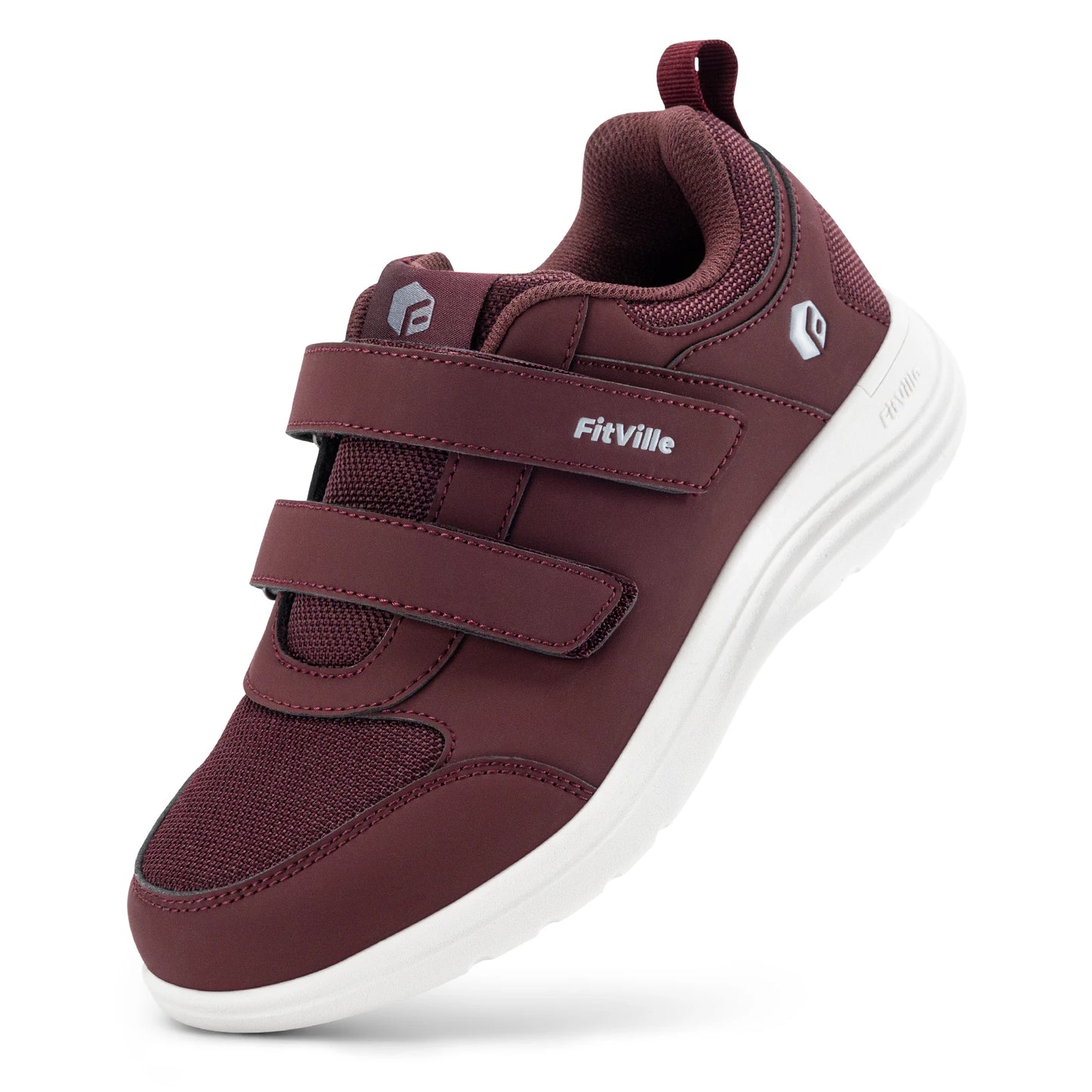 FitVille Wide Width Diabetic Shoes For Women Swollen Feet Lightweight Adjustable Strap Comfortable Elderly People Walking Shoe