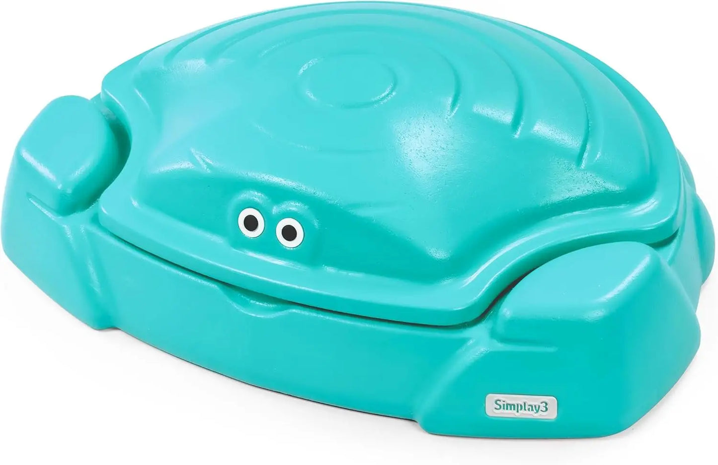 Coastal Crab Fully Assembled Sandbox for Kids, Toddler Outdoor Sand Box with Lid for Playground, Backyard, Ages 1.5 to 5 Years,