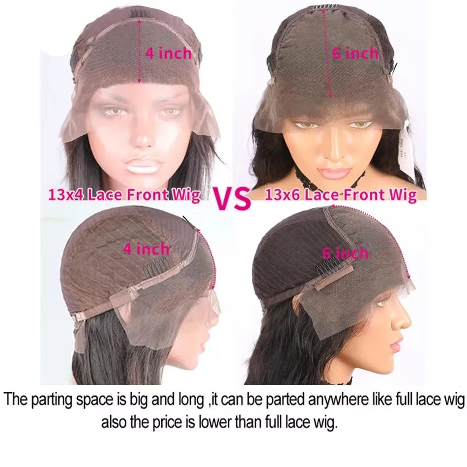 Hot Red 13x6 HD Lace Frontal Human Hair Wigs Malaysian Colored Human hair Wigs Straight Lace Frontal Wig Bright Red Transparent Lace Wigs For Women