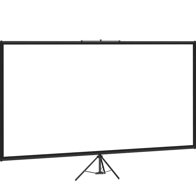 Portable Projection Display 110inch 16:9 4K HD Movie Screen with Tripod For Home Cinema, Outdoor Gaming, Office Presentation, Wrinkle-Free Surface Height Adjustable Manual Folding Structure