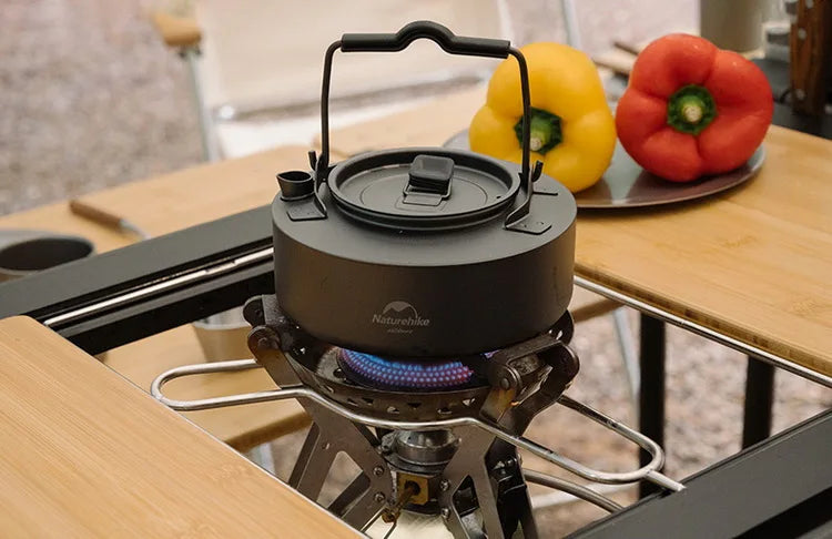 Naturehike Titanium Water Kettle 0.8L Black Ultralight Cooking Kettle Camping Outdoor Boiling Water Coffee Tea