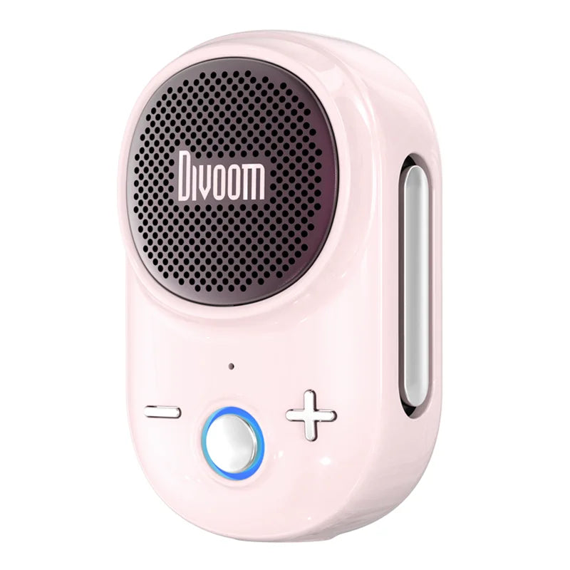 Divoom Itour-S Portable Bluetooth Speaker, IP67 Waterproof, Clip-on Design, Built-in Strap, 10H Playtime, Small Outdoor Speaker