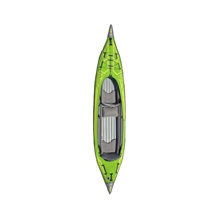 Convertible 2 Person Inflatable Kayak with Pump - Green