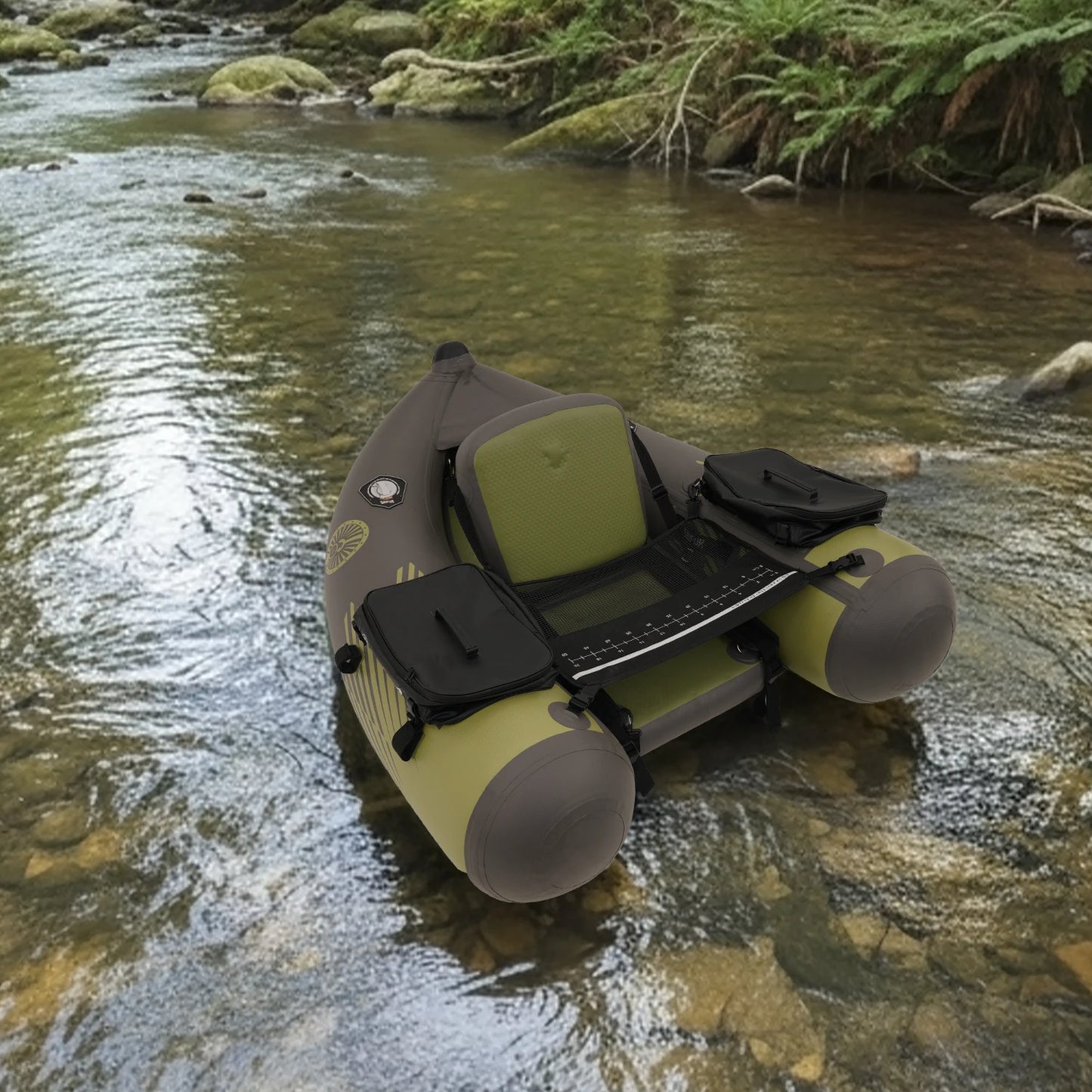 2026 1 Person Belly Boat Single Fishing Kayak PVC Material Float Tube Inflatable Rowing Boat for Water Paly