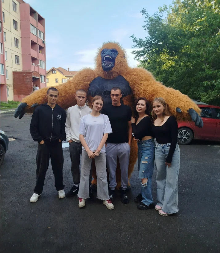 2.6M Inflatable KingKong Costume Gorilla Mascot Parade Adult Character Cosplay Birthday Halloween Party Event Plush Set