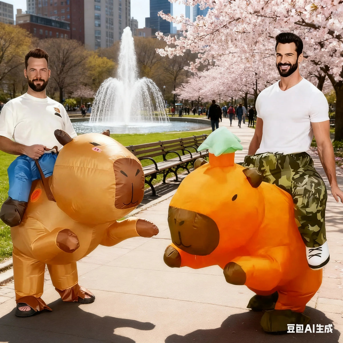 Capybara Inflatable Costume Full Body Cute Funny Adult Blow Up Outfit Carnival Halloween Themed party Inflatable Costume