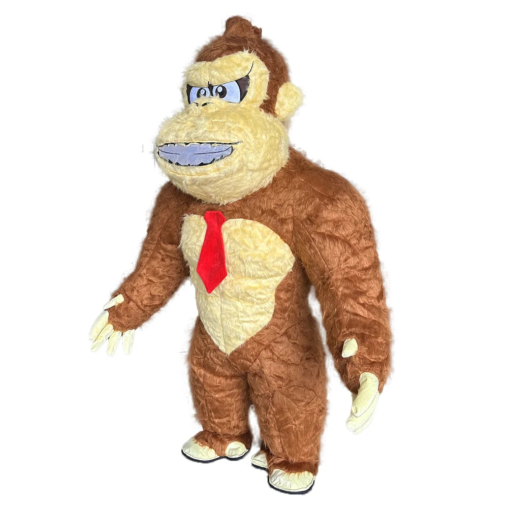 2M Standing Monkey Inflatable Costume with Battery Mascot Adult Role Playing Animal Birthday Halloween Party Event Set