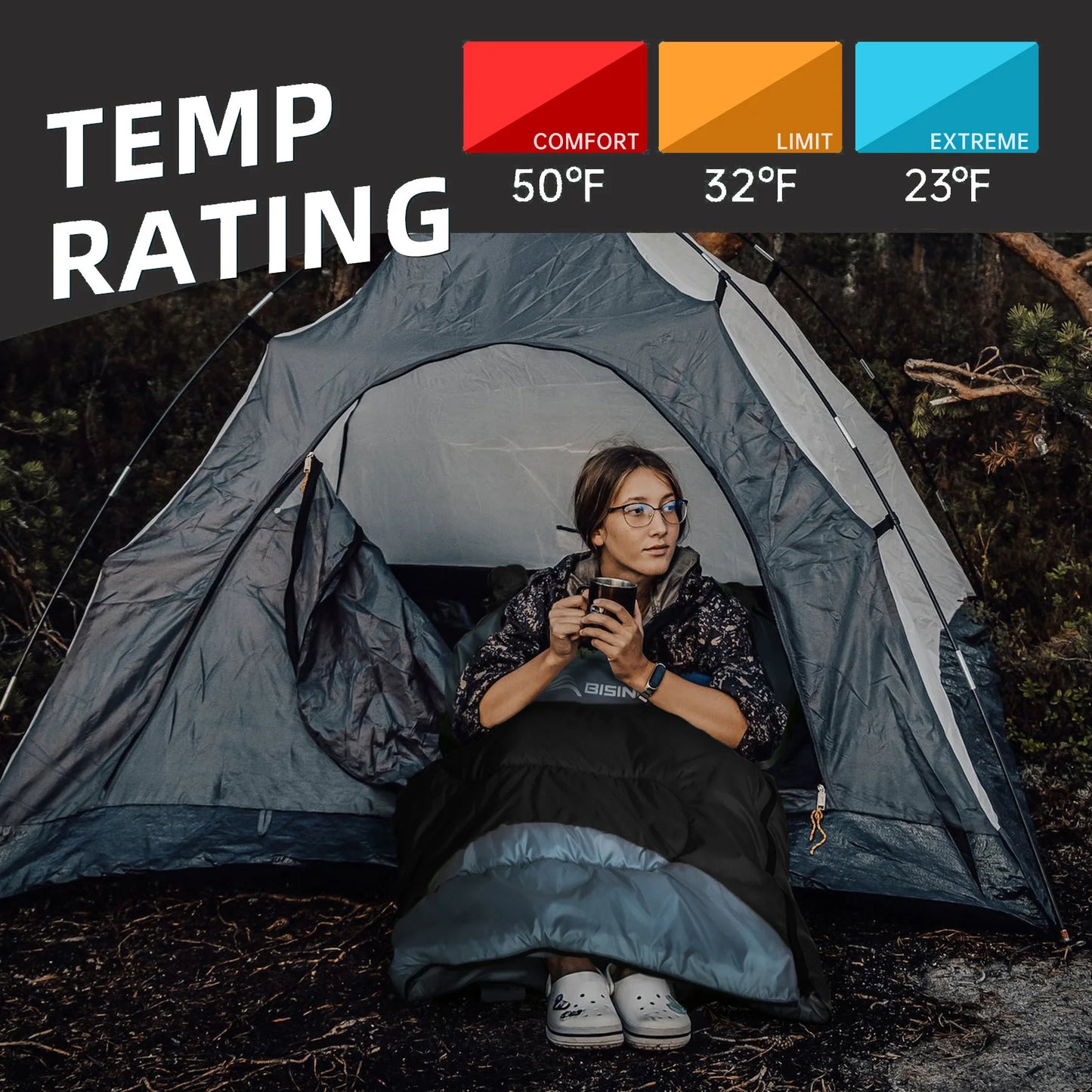 Outdoor Camping Sleeping Bag Ultralight Waterproof Winter Warm Backpacking Sleeping Bag With Pillow for Traveling Hiking