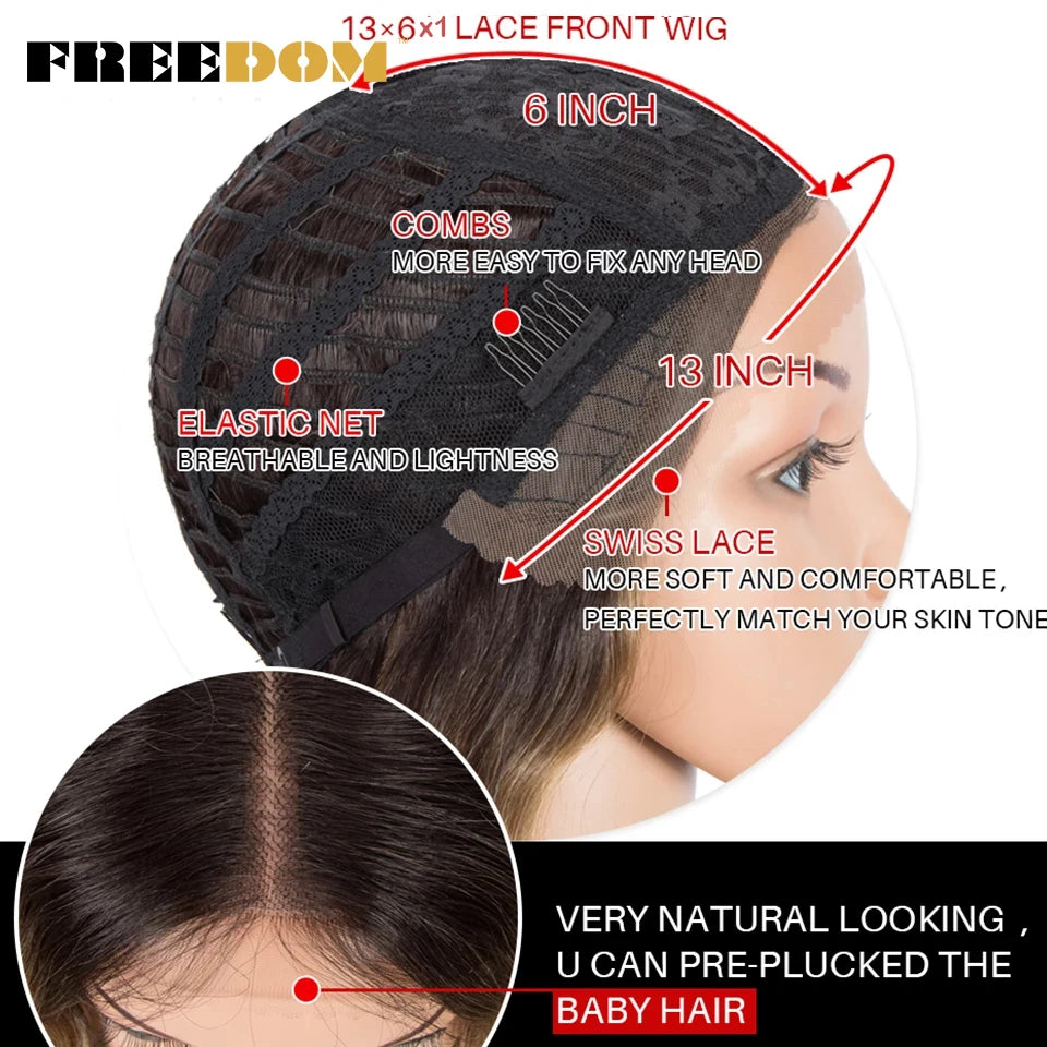 FREEDOM Synthetic Lace Front Wigs For Women 42" Long Curly Wig Deep Part Lace Wig Black Ginger Cosplay Wigs US Local Shipping