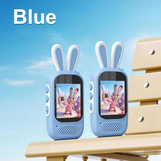 2Pcs Kids Video Walkie Talkie Rechargeable Indoor Outdoor Toys 2 Screen One-Click Call Essential Camping& Hiking Adventures gift