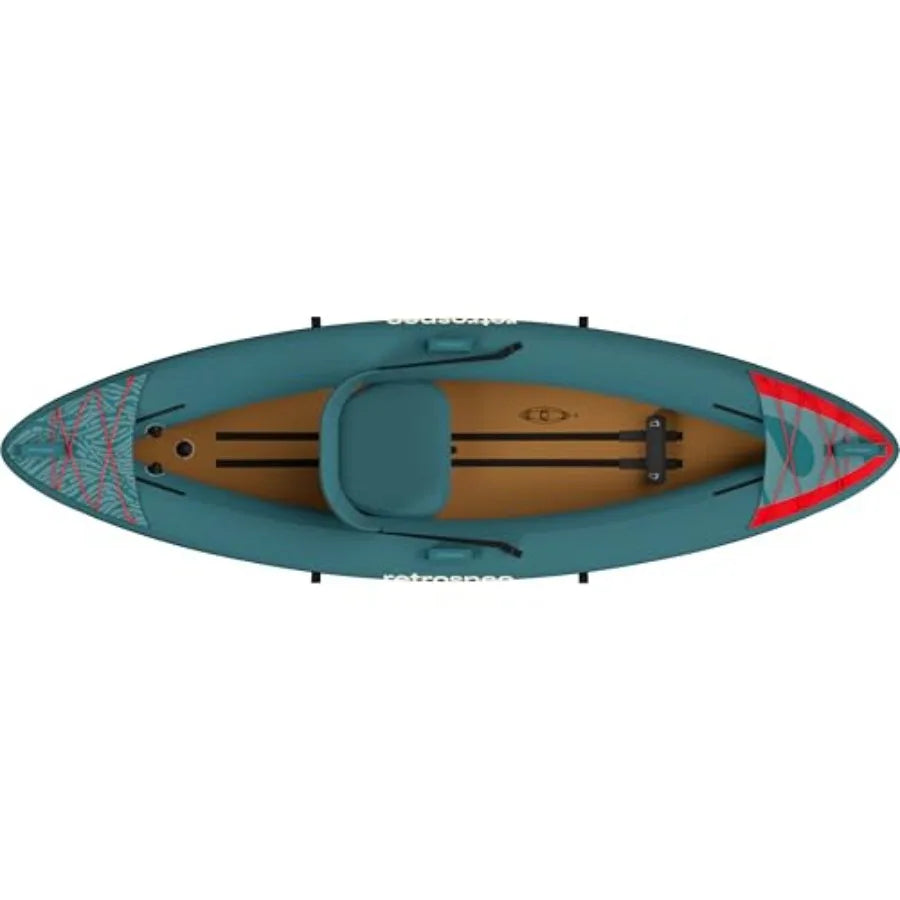 Inflatable Kayak for Adults Single Tandem 220 440lb Weight Ccity Lightweight with Paddle Pump Blue Red
