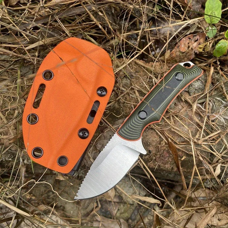 Two-tone G10 Handle 8Cr13Mov Blade Fixed Blade Straight Knife Outdoor Hunting Self-defense EDC with Sheath Knives