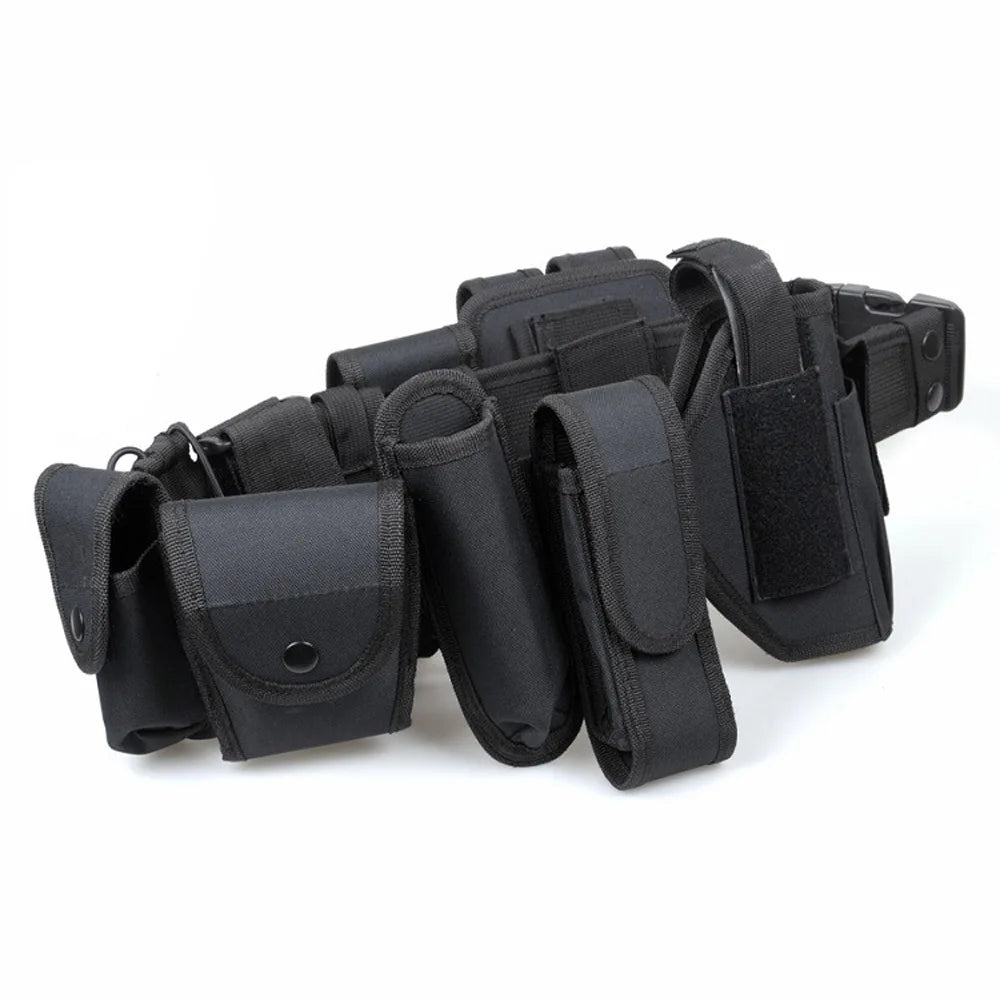Tactical Nylon Duty Belt Utility Kit System Adjustable Quick Release With Modular Pouches Gear Holders For Security Guard Patrol