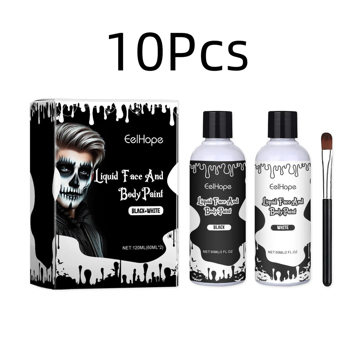 EELHOPE Halloween Party Quick Drying Paint Lasting Waterproof Non Irritating Formula Create Vampire Looks Halloween Body Paint