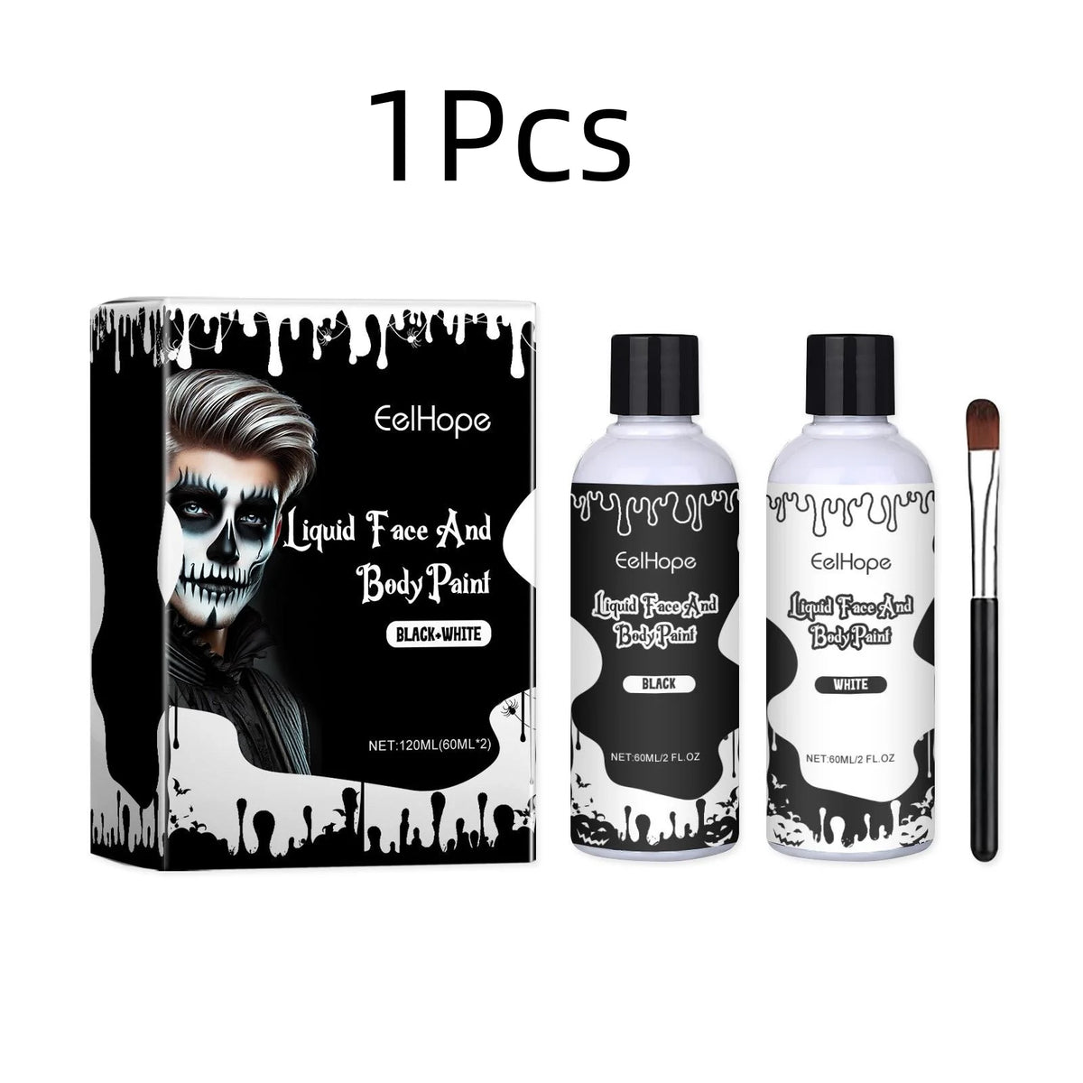 EELHOPE Halloween Party Quick Drying Paint Lasting Waterproof Non Irritating Formula Create Vampire Looks Halloween Body Paint