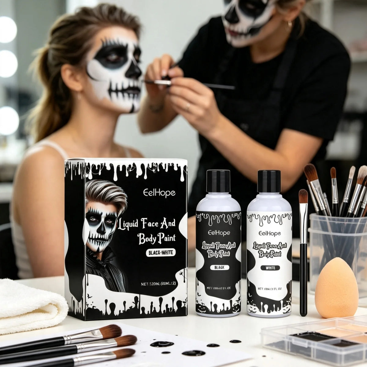 EELHOPE Halloween Party Quick Drying Paint Lasting Waterproof Non Irritating Formula Create Vampire Looks Halloween Body Paint