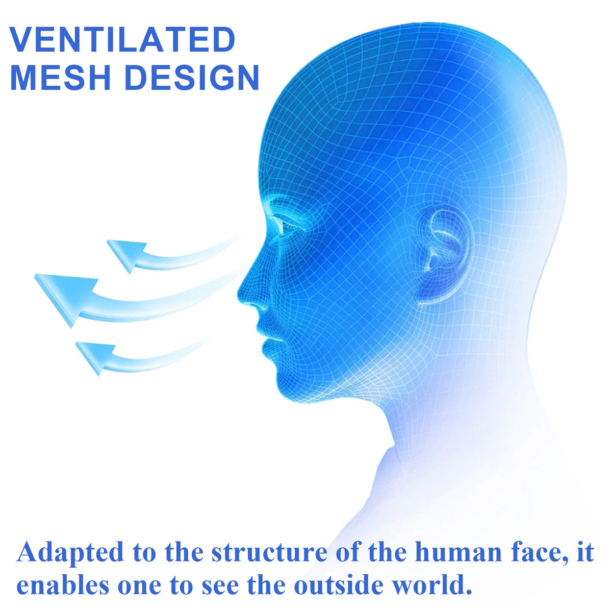 3D Printed Funny Full Face Mask – Elastic Mesh Balaclava Headwear for Halloween Cosplay Party Role Play, Breathable Costume Prop for Men Women
