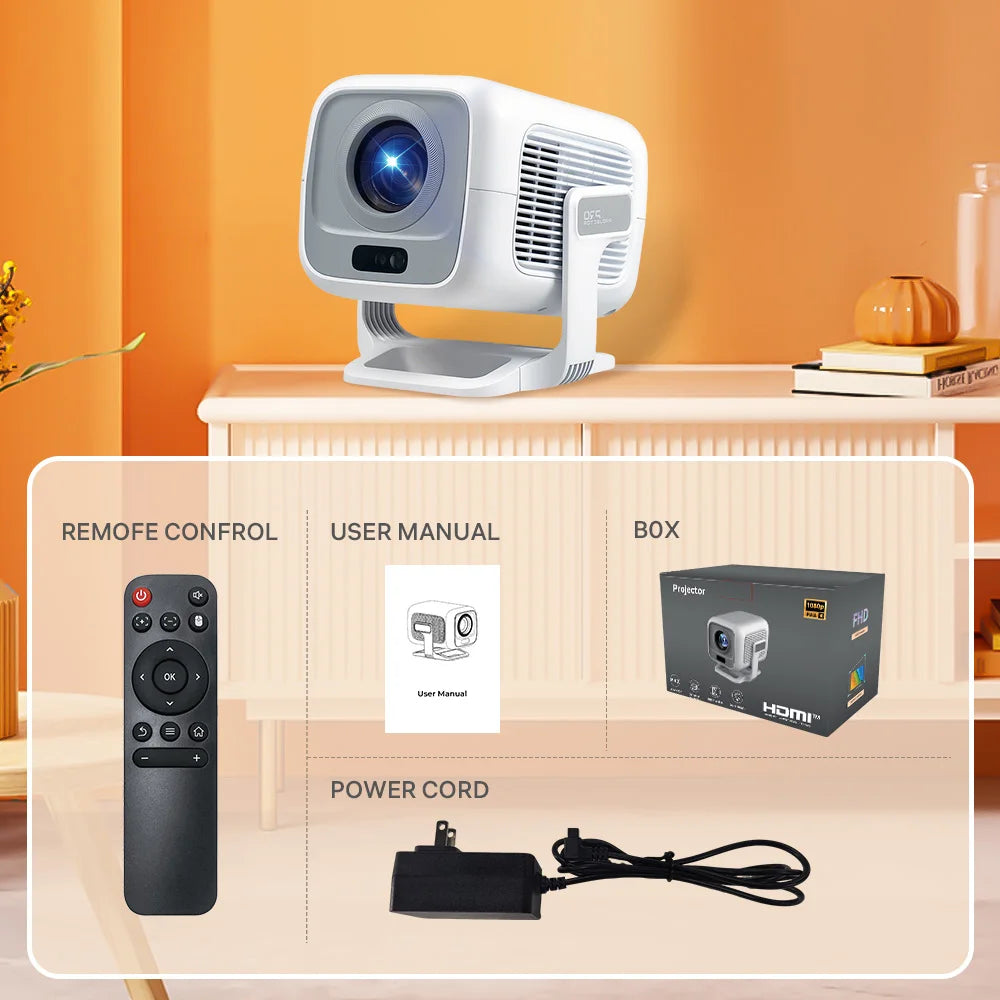 LYNCast Short Throw Projector with Wifi6 and Bluetooth5.4, X3AR, Native 1080P, 500ANSI, 1920*1080P,Home Theater, Anime, Race, Game, Crystal Clear Experience