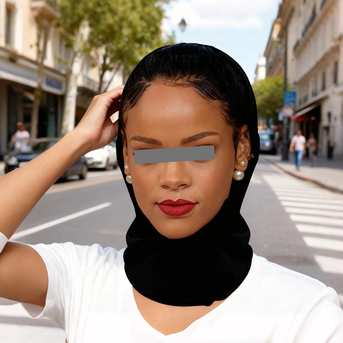 1 PCS 3D Seamless Mask Funny Face Printed Head Scarf Famous Person Ice Silk Sunscreen Head Mask Halloween Cosplay