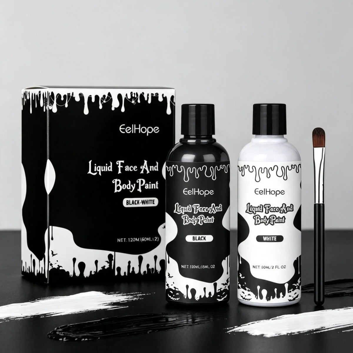 EELHOPE Halloween Party Quick Drying Paint Lasting Waterproof Non Irritating Formula Create Vampire Looks Halloween Body Paint