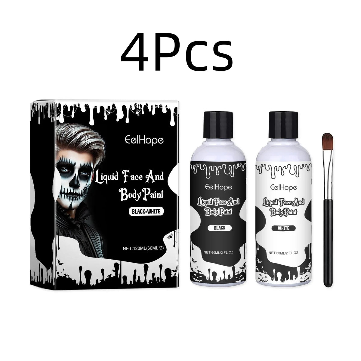 EELHOPE Halloween Party Quick Drying Paint Lasting Waterproof Non Irritating Formula Create Vampire Looks Halloween Body Paint