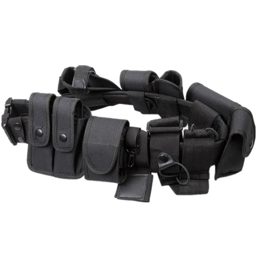 Tactical Nylon Duty Belt Utility Kit System Adjustable Quick Release With Modular Pouches Gear Holders For Security Guard Patrol