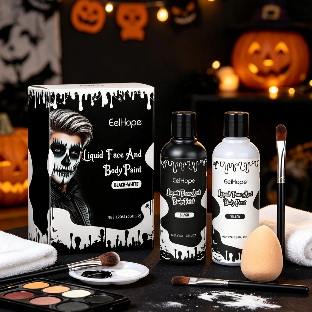 EELHOPE Halloween Party Quick Drying Paint Lasting Waterproof Non Irritating Formula Create Vampire Looks Halloween Body Paint
