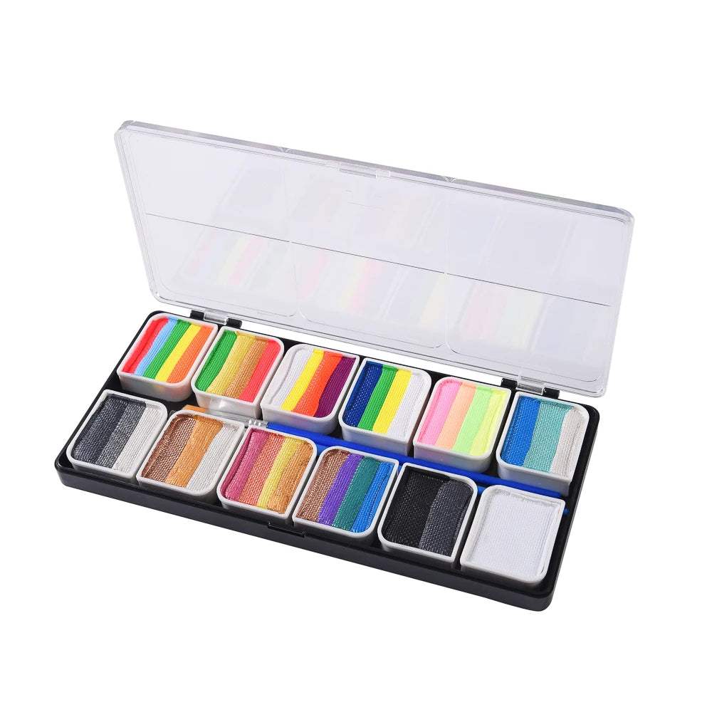 OPHIR Rainbow Face Paint Multicolor Series Temporary Body Paint Art 144g/5.14oz Children Makeup Painting Pigment RT012