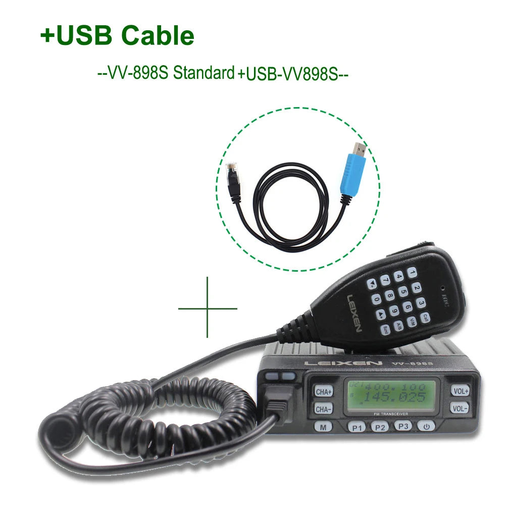 LEIXEN VV-898S 25W Dual Band 144/430MHz Mobile Transceive Amateur VV898S Ham Radio Two Way Radio