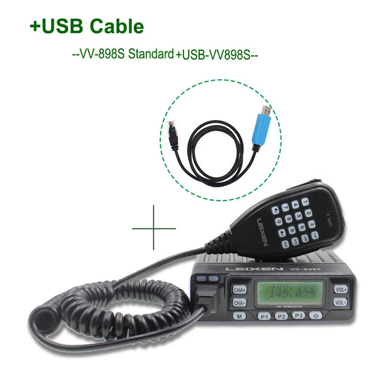 LEIXEN VV-898S 25W Dual Band 144/430MHz Mobile Transceive Amateur VV898S Ham Radio Two Way Radio