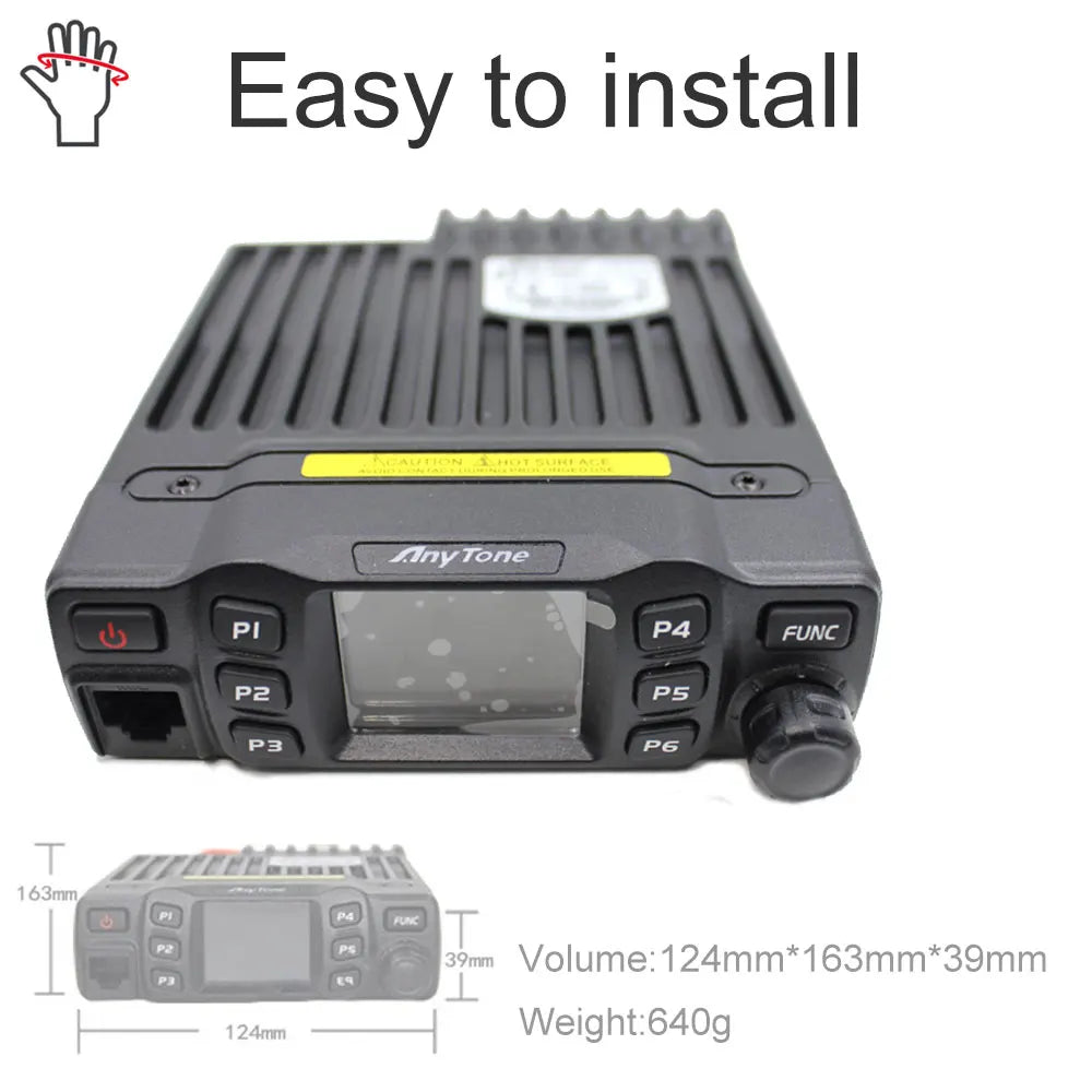 AnyTone AT-778UV 25W Dual Band 136-174 & 400-480MHz Amateur Radio 200 Channels Walkie Talkie VOX Mobile Radio