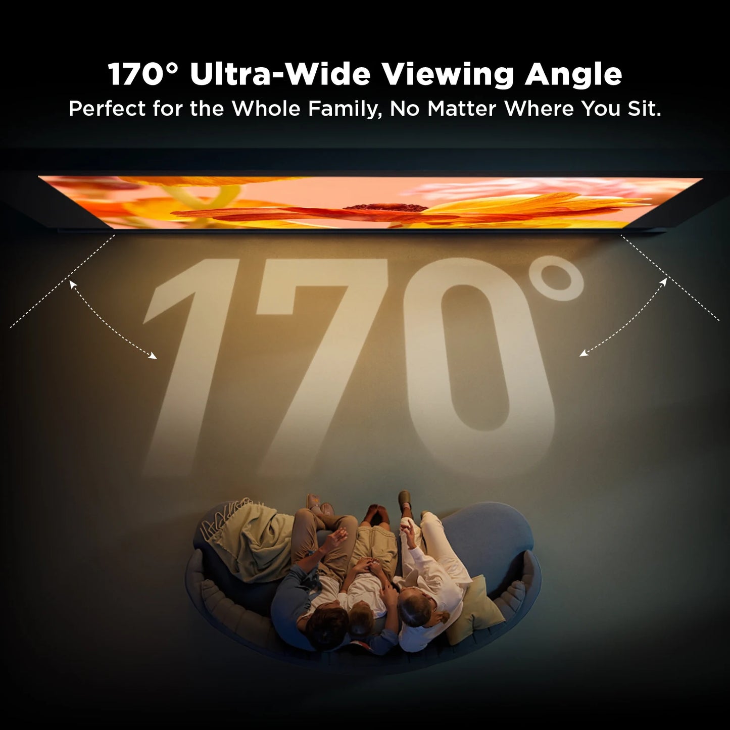 NothingProjector Black Series 100-120 Inch  ALR 95% Home Cinema Projection Screen For 3D 4K Ultra Short Throw Projector