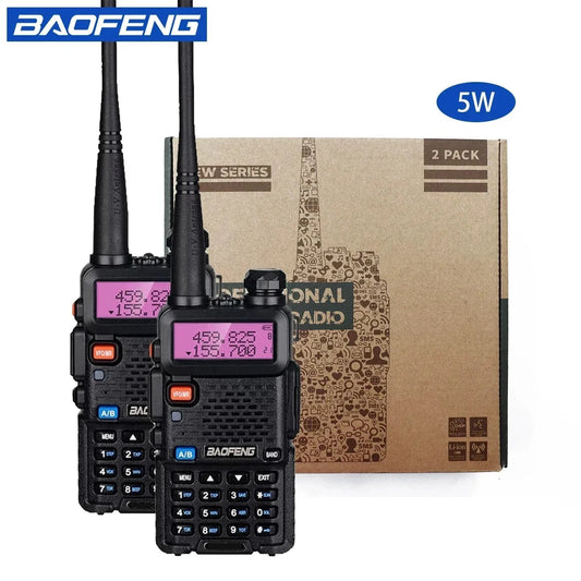 2pcs BAOFENG  5W 8W High Power Dual Band Two Way Radio Long Range Handheld Portable Walkies Talkies For Hunting