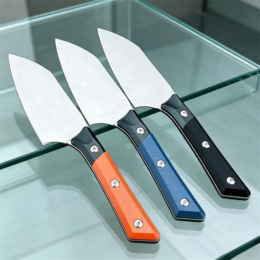 Full Tang Fixed Blade Knife, Premium G10 & Aluminum Alloy Handle, Utility Tool for Outdoor Camping Hunting and Kitchen Cutting
