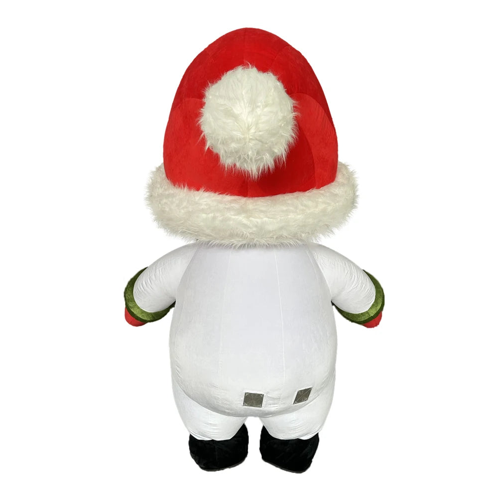 2.6m Santa Claus Snowman Inflatable Costume Mascot Parade Adult Character Cosplay Christmas Party Event Plush Set