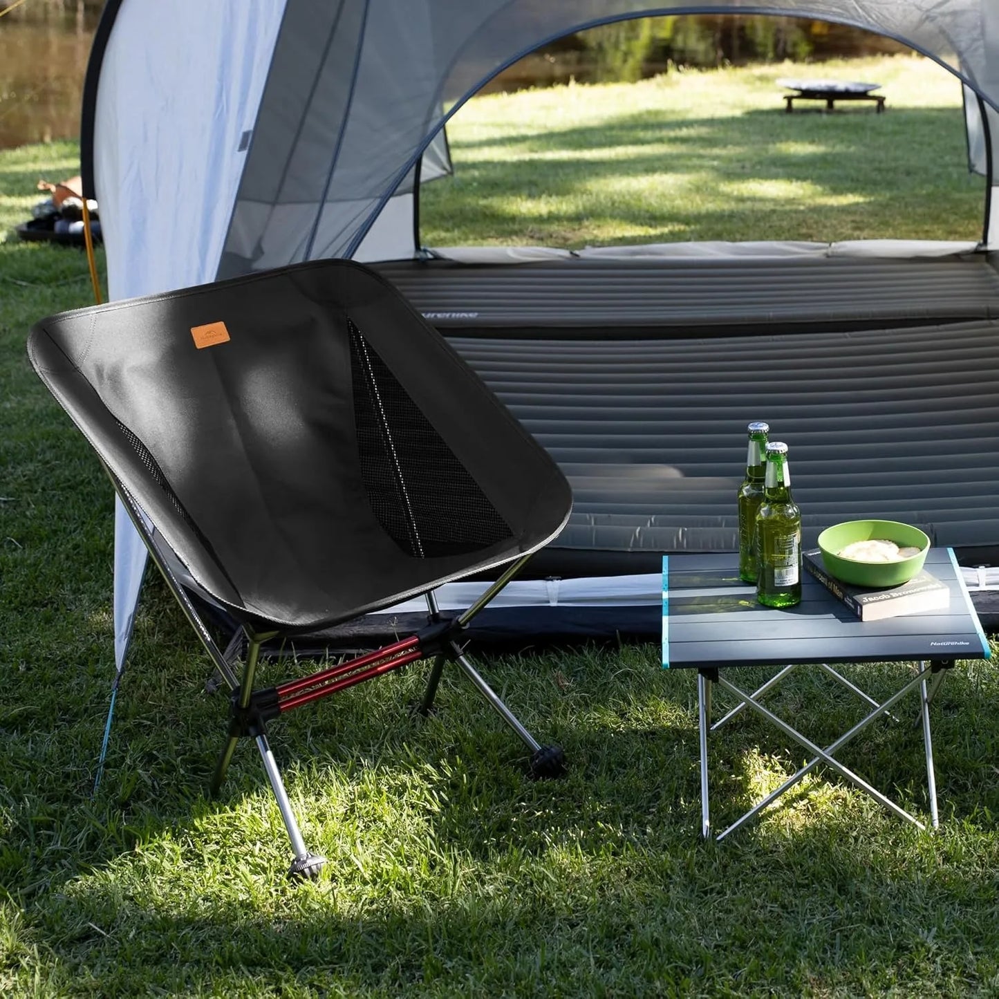 Naturehike Portable Folding Camping Chair Ultralight Backpacking Chair with Anti-Sinking Feet Folding Hiking Fishing Chair