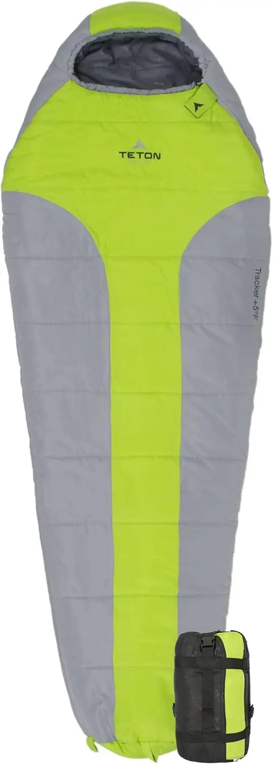 Lightweight Mummy Sleeping Bag for Adults and Kids - 20°F and 5°F Temperature Ratings, Warm Weather, Perfect for Camping, Backpacking, and Hiking