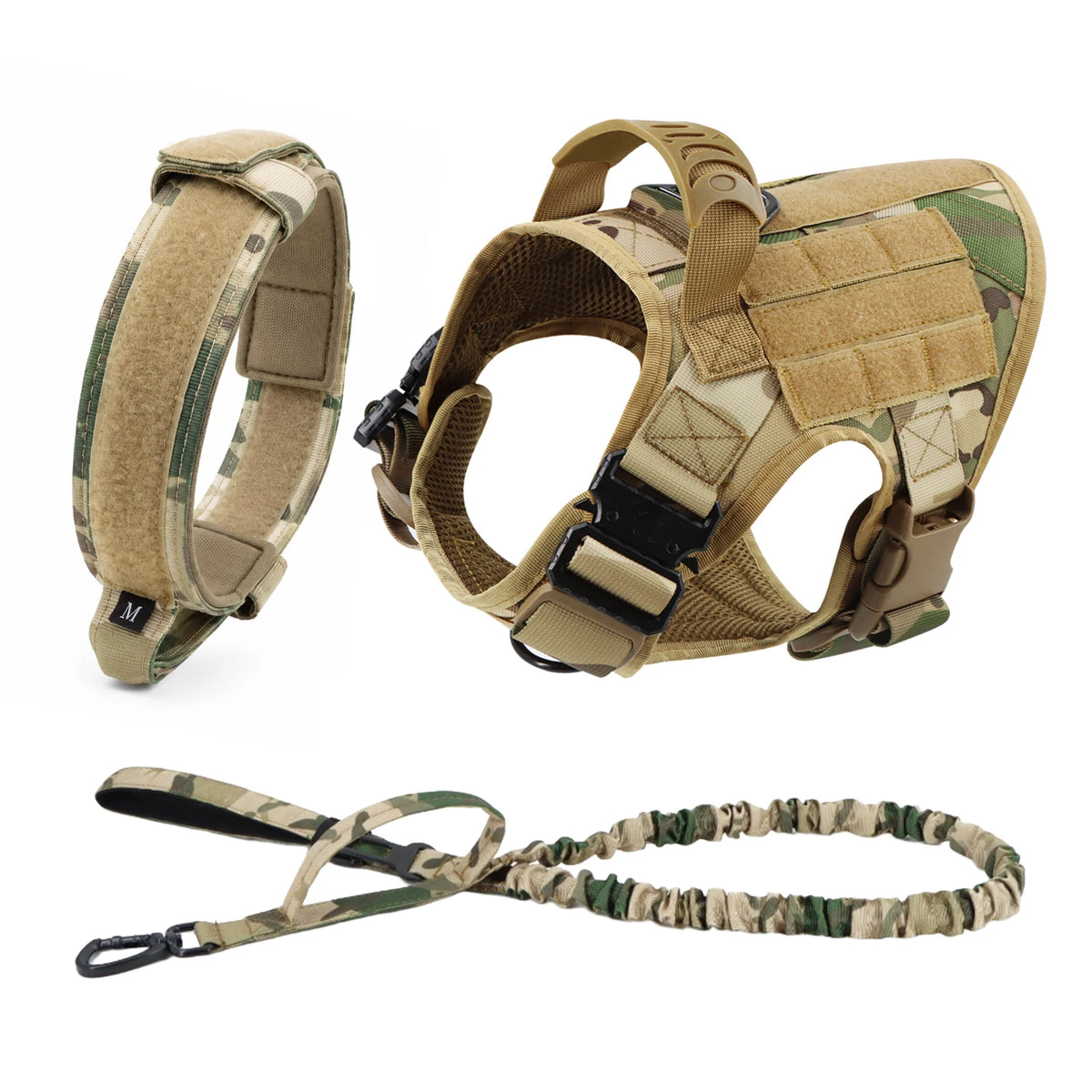 Large Dog Harness And Leash Set Pet German Shepherd Malinois Training Walking Vest Dog Harness And Collar For Medium Large Dogs