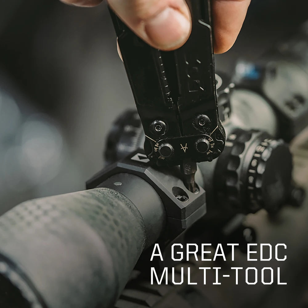 SOG 18 in 1 PowerPint Mini Multi-tool Stainless Steel Pocket EDC Multifunctional Pliers with Folding Knife Screwdrivers Scissors For Survival Fishing Hiking Cycling Travel DIY Home Emergency Repair Portable Camping Tools and