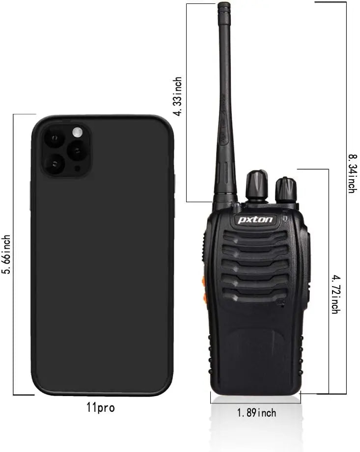 Long Range Walkie Talkies for Adults with Headphones, 16 Channel Rechargeable Handheld Two-Way Radio with Flashlight (6 Pack)