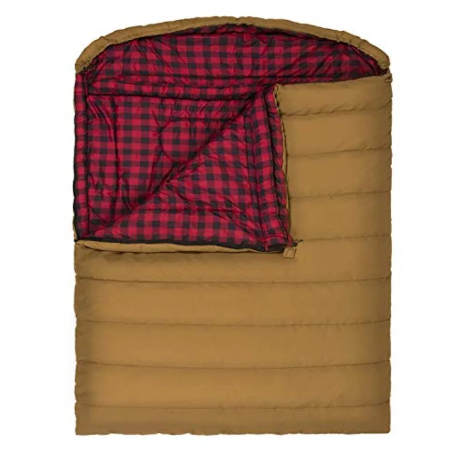Queen Size Double Sleeping Bag- A Warm Bag The Whole Family can Enjoy Great for Camping Hunting and Base Camp
