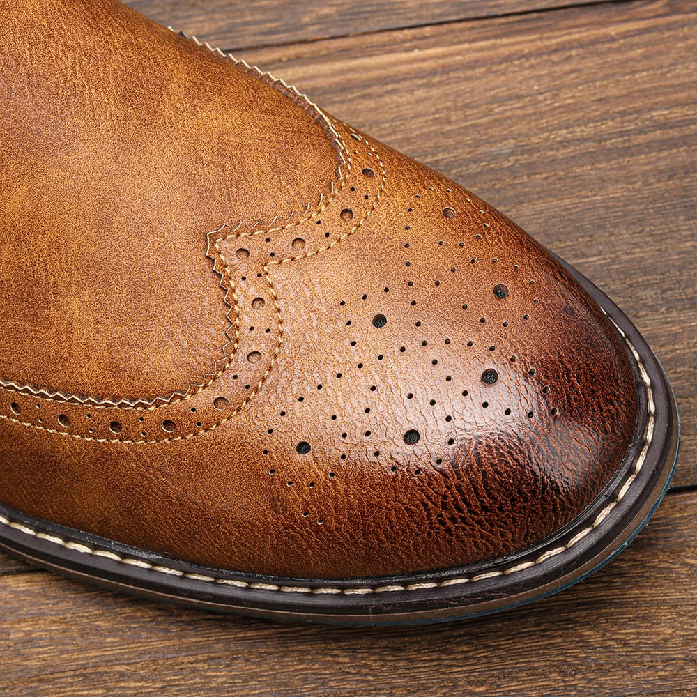 Ankle Boots Casual Brand Brogues Boots Comfortable 2026 Fashion High quality classic anti slip versatile plus size Leather Boots