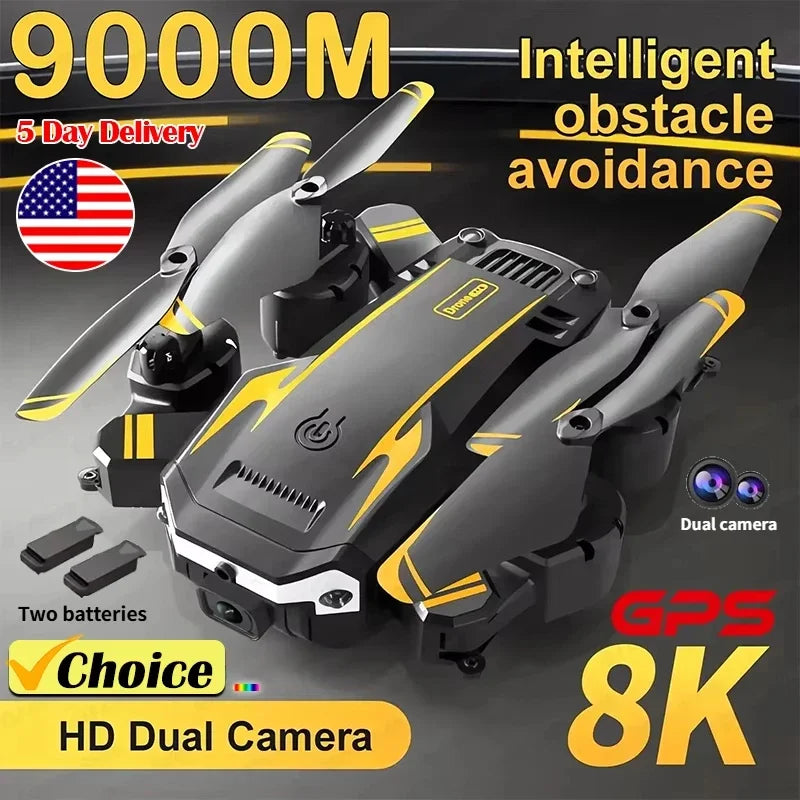 S6/G6 Professional Drone 8K HD Camera 5G GPS Optical Flow Obstacle Avoidance Foldable RC Quadcopter for Aerial Photography Gift
