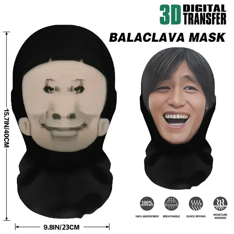 3D Seamless Perspective Funny Celebrity Face Mask Unisex Sunscreen Headcovers Halloween Cosplay Headwear