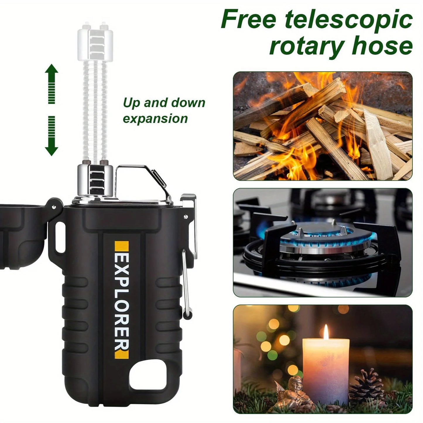 Windproof and Waterproof Pulse Plasma Flameless Arc Lighter Portable USB Rechargeable Flameless Lighter 360 °rotatable Mens Gift