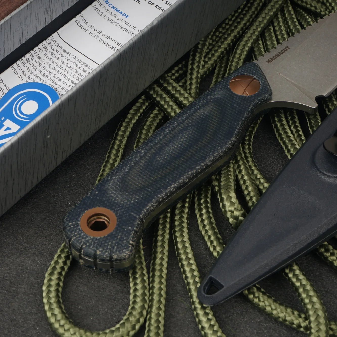 Flax handle + CPM-MagnaCut,EDC tactical fixed blade. Essential outdoor tool,great for gifts or collection.Shipped from the US