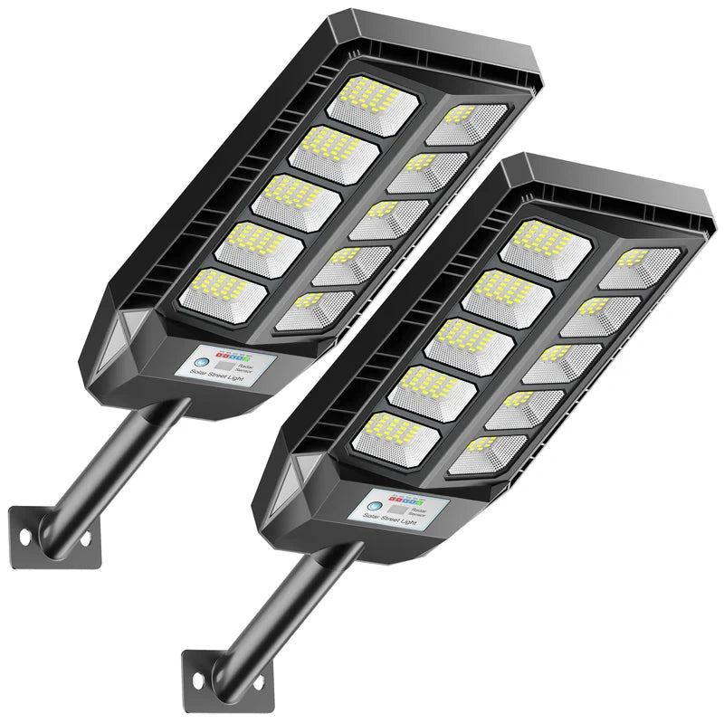 Solar Street Light Outdoor, 4000W LED Solar Powered Flood Light with Remote Control, Motion Sensor Dusk to Dawn Security Lighting, IP66 Waterproof for Yard Driveway Garden Deck Garage